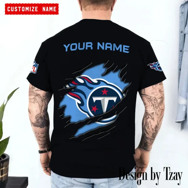 Tennessee Titans Summer Fashion Casual T-Shirt Gift For Sport Fans AZTS1077 - Image 2