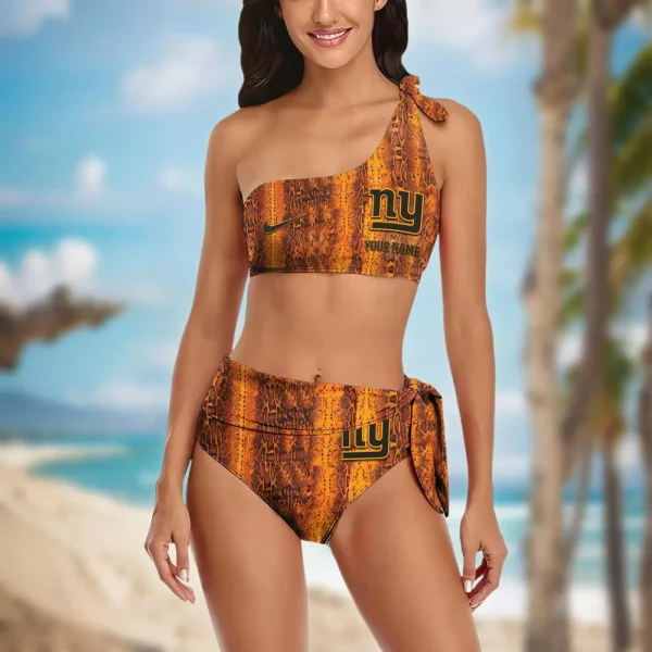 New York Giants Women’s One-shoulder Two Piece Swimsuit Set