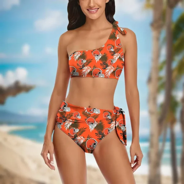 Cleveland Browns Women’s One-shoulder Two Piece Swimsuit Set