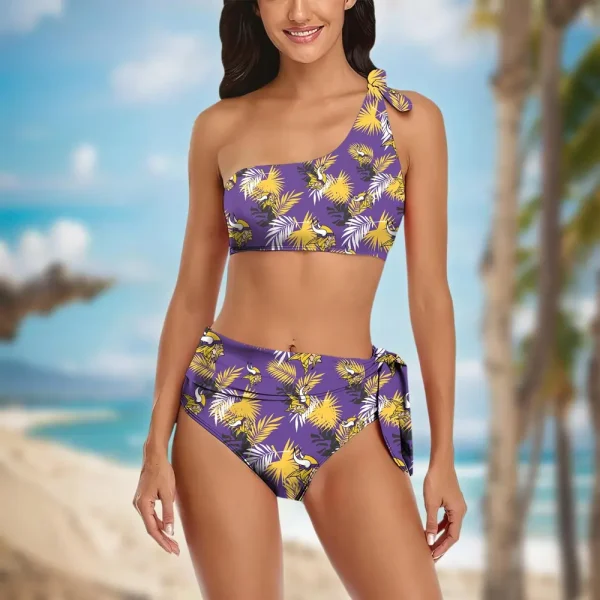Minnesota Vikings Women’s One-shoulder Two Piece Swimsuit Set