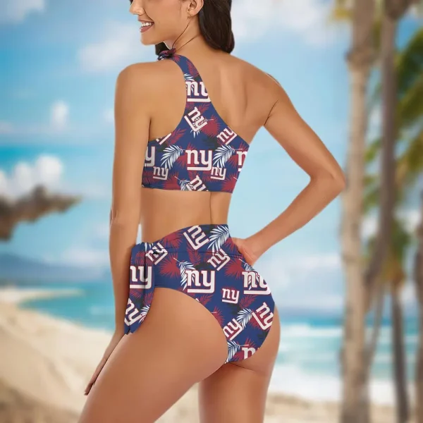 New York Giants Women’s One-shoulder Two Piece Swimsuit Set - Image 2