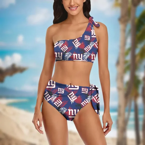 New York Giants Women’s One-shoulder Two Piece Swimsuit Set