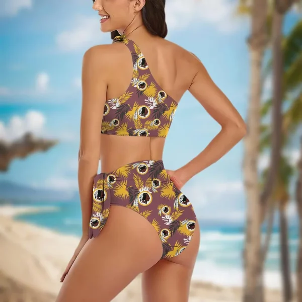 Washington Redskins Women’s One-shoulder Two Piece Swimsuit Set - Image 2