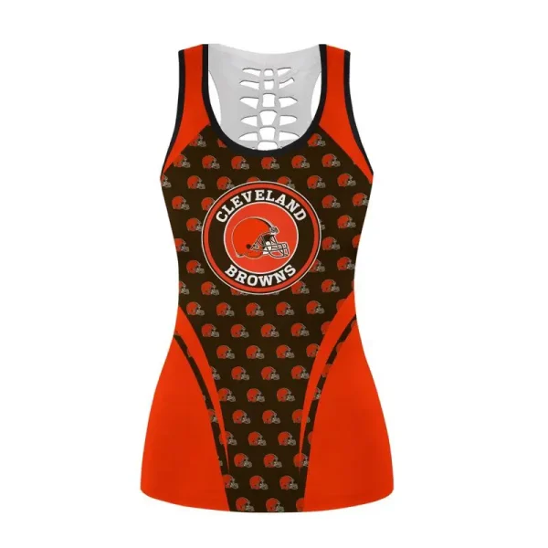 Cleveland Browns Combo Hollow Tank Top Sports Shorts - Image 3