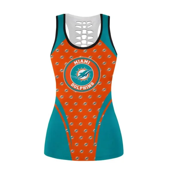 Miami Dolphins Combo Hollow Tank Top Sports Shorts - Image 3