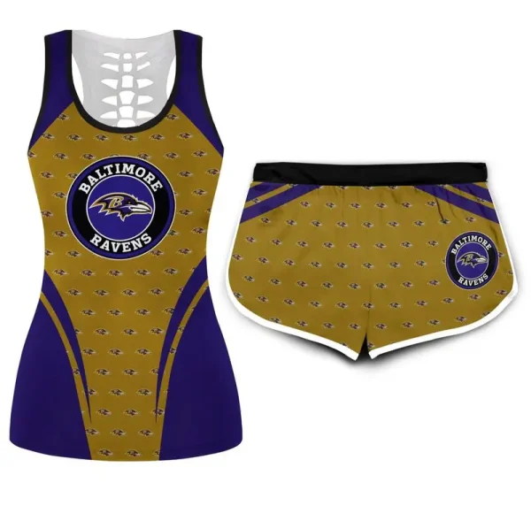 Baltimore Ravens Combo Hollow Tank Top Sports Shorts