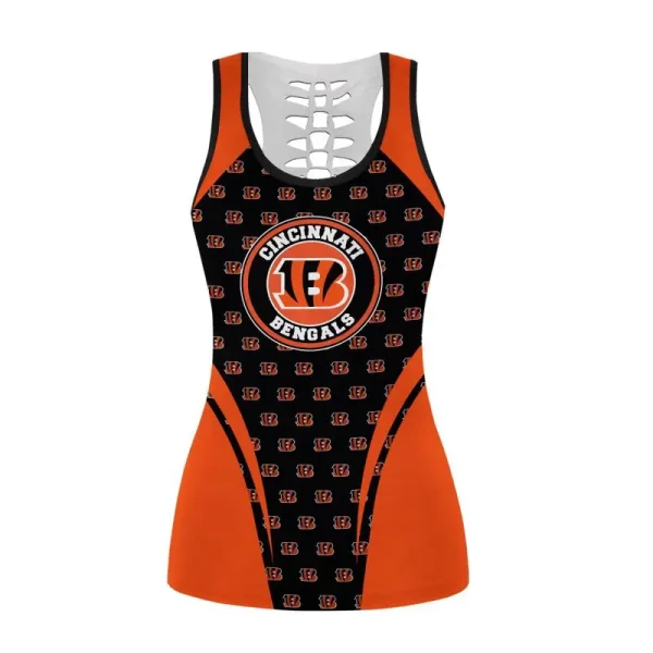 Cincinnati Bengals Combo Hollow Tank Top Sports Shorts - Image 3