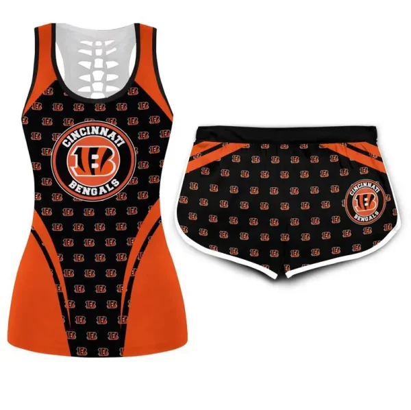 Cincinnati Bengals Combo Hollow Tank Top Sports Shorts