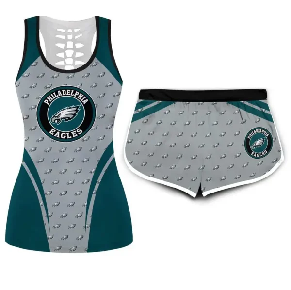 Philadelphia Eagles Combo Hollow Tank Top Sports Shorts