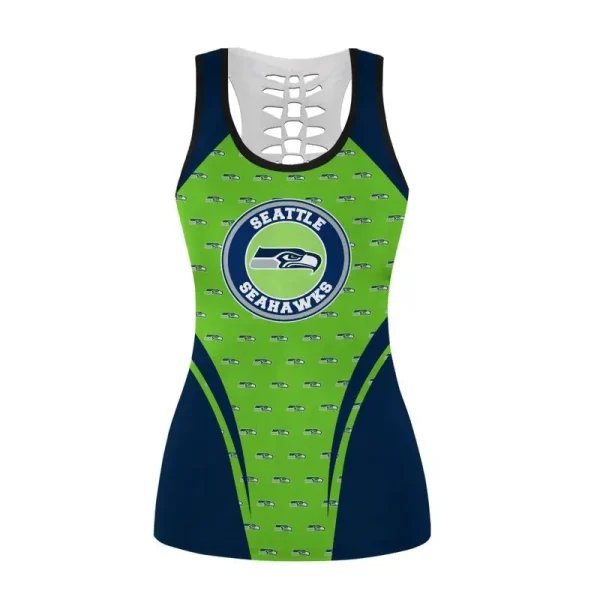 Seattle Seahawks Combo Hollow Tank Top Sports Shorts - Image 3