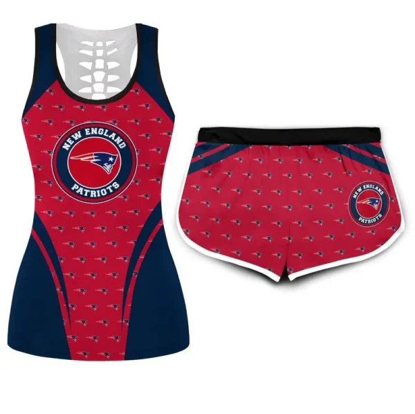 New England Patriots Combo Hollow Tank Top Sports Shorts