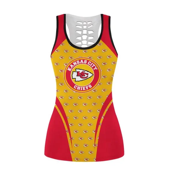 Kansas City Chiefs Combo Hollow Tank Top Sports Shorts - Image 3