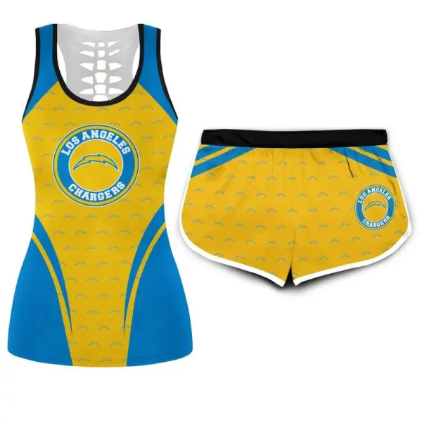Los Angeles Chargers Combo Hollow Tank Top Sports Shorts