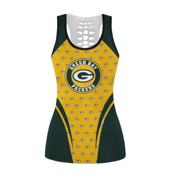 Green Bay Packers Combo Hollow Tank Top Sports Shorts - Image 3