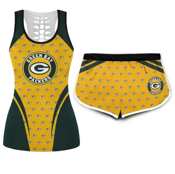 Green Bay Packers Combo Hollow Tank Top Sports Shorts
