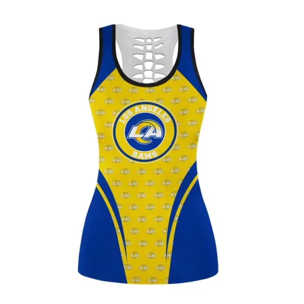 Los Angeles Rams Combo Hollow Tank Top Sports Shorts - Image 3