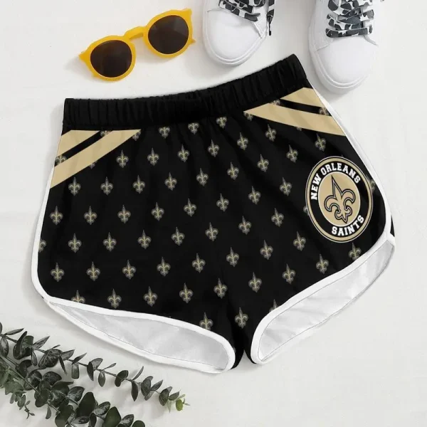 New Orleans Saints Combo Hollow Tank Top Sports Shorts - Image 2