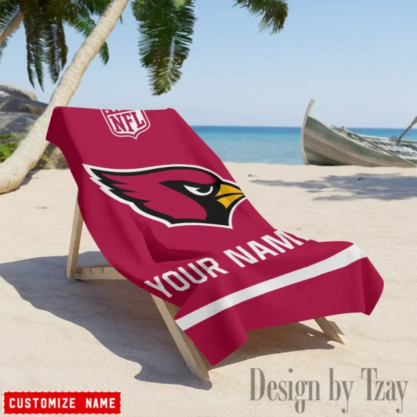 Arizona Cardinals Personalized Limited Edition Beach Towel For Fan AZBTOWEL355