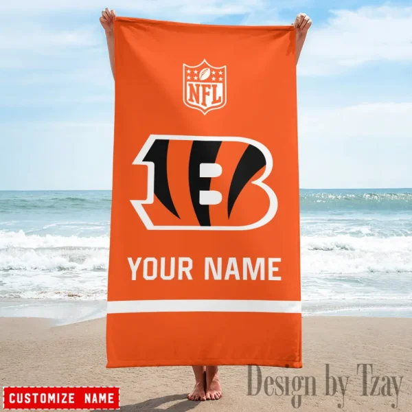Cincinnati Bengals Personalized Limited Edition Beach Towel For Fan AZBTOWEL361
