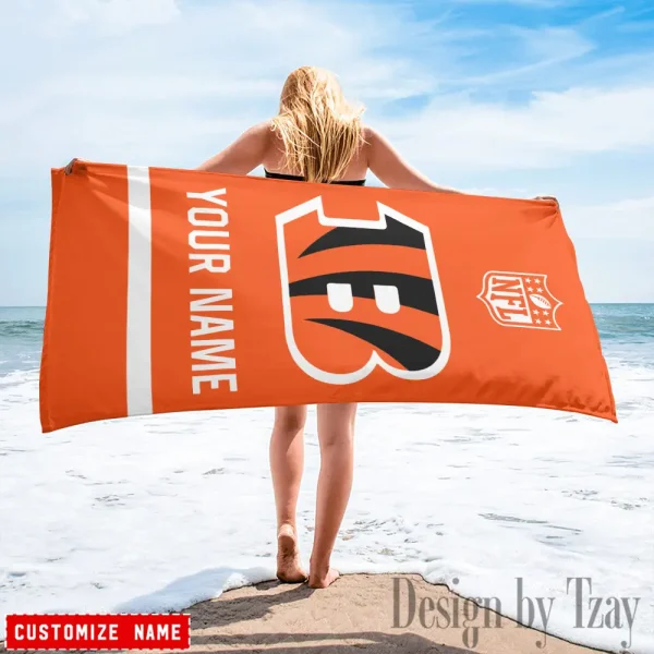 Cincinnati Bengals Personalized Limited Edition Beach Towel For Fan AZBTOWEL361 - Image 2