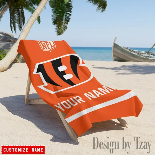 Cincinnati Bengals Personalized Limited Edition Beach Towel For Fan AZBTOWEL361 - Image 3