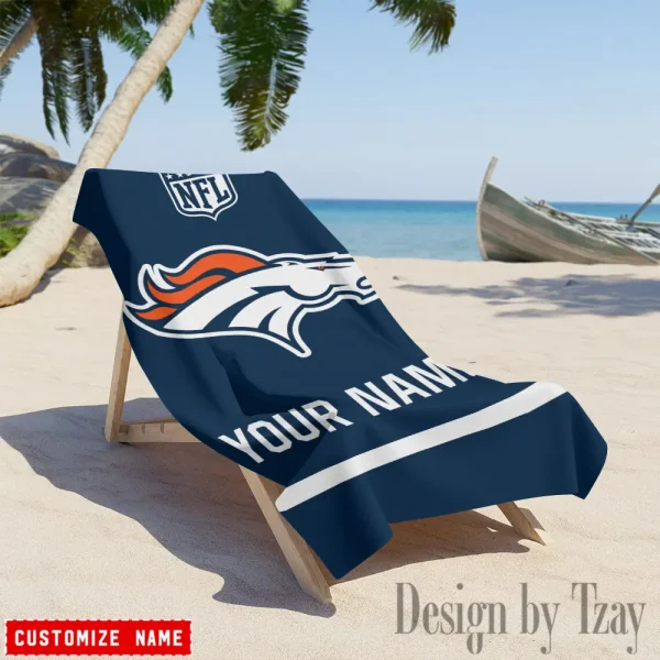 Denver Broncos Personalized Limited Edition Beach Towel For Fan AZBTOWEL364