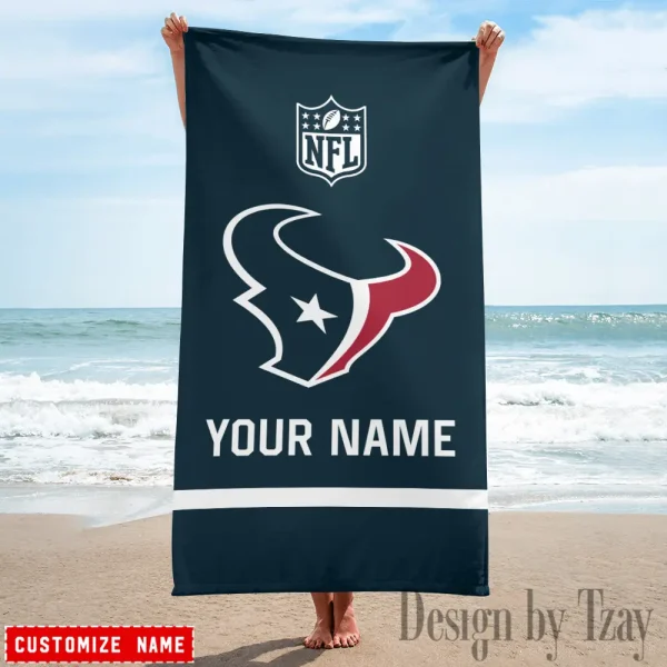 Houston Texans Personalized Limited Edition Beach Towel For Fan AZBTOWEL367 - Image 2