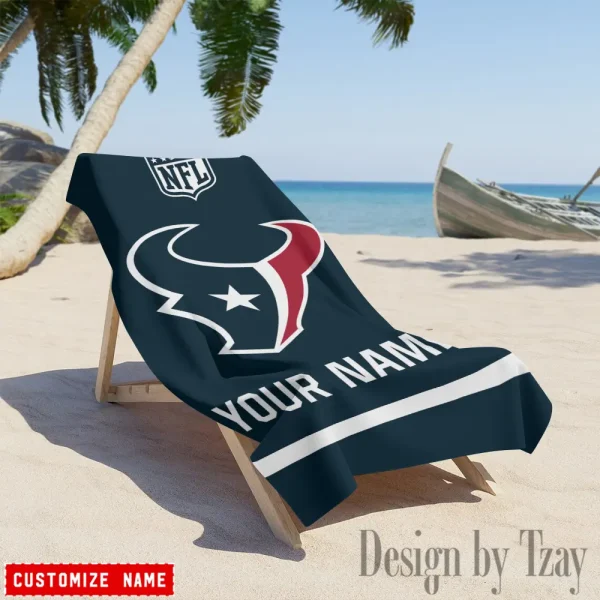 Houston Texans Personalized Limited Edition Beach Towel For Fan AZBTOWEL367 - Image 3