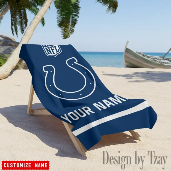 Indianapolis Colts Personalized Limited Edition Beach Towel For Fan AZBTOWEL368