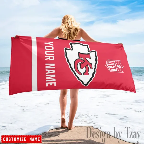 Kansas City Chiefs Personalized Limited Edition Beach Towel For Fan AZBTOWEL370 - Image 2