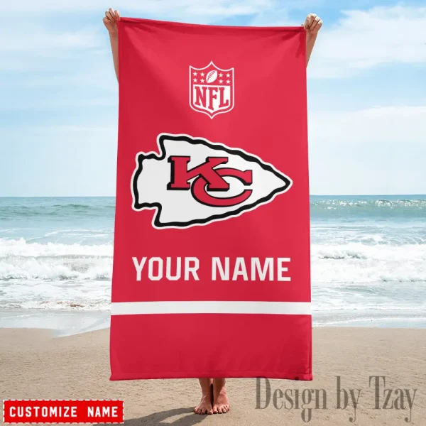 Kansas City Chiefs Personalized Limited Edition Beach Towel For Fan AZBTOWEL370 - Image 3