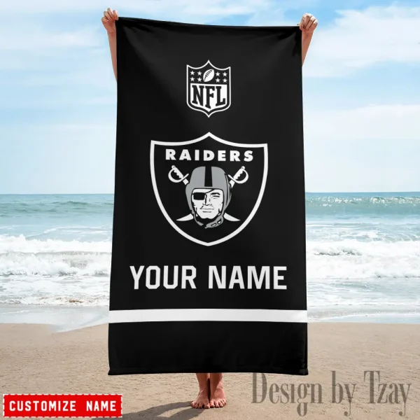 Las Vegas Raiders Personalized Limited Edition Beach Towel For Fan AZBTOWEL371