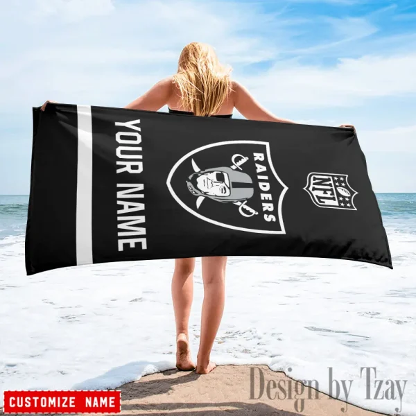 Las Vegas Raiders Personalized Limited Edition Beach Towel For Fan AZBTOWEL371 - Image 2