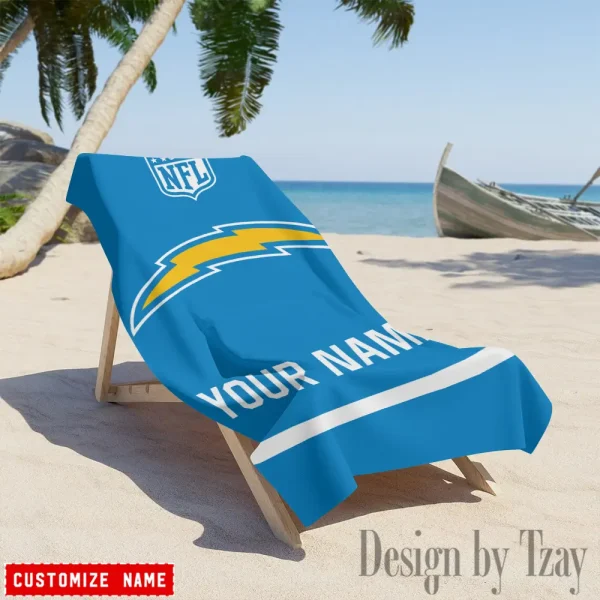 Los Angeles Chargers Personalized Limited Edition Beach Towel For Fan AZBTOWEL372