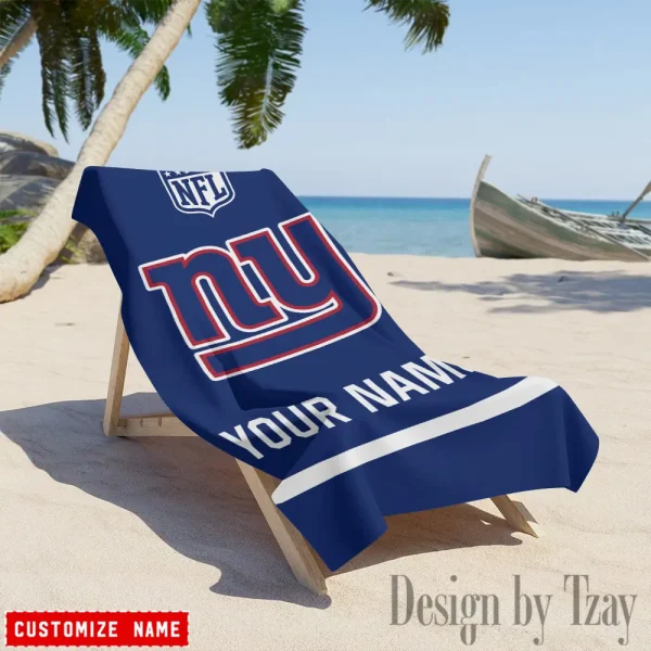 New York Giants Personalized Limited Edition Beach Towel For Fan AZBTOWEL378 - Image 2