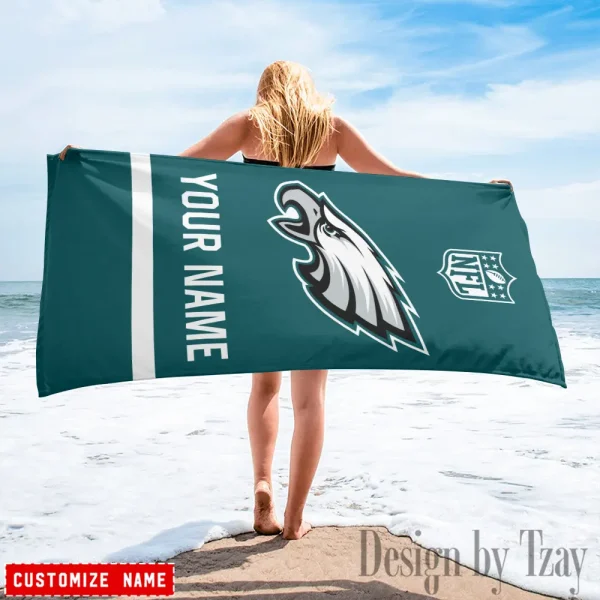 Philadelphia Eagles Personalized Limited Edition Beach Towel For Fan AZBTOWEL380 - Image 2