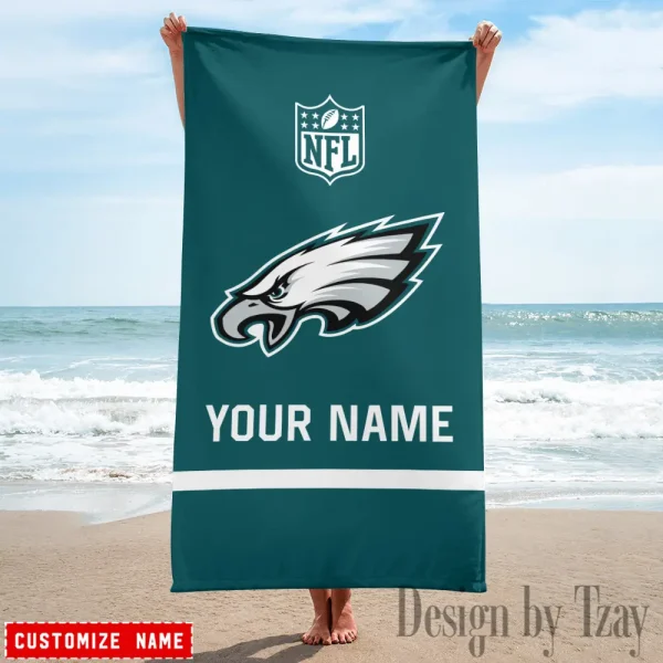Philadelphia Eagles Personalized Limited Edition Beach Towel For Fan AZBTOWEL380 - Image 3