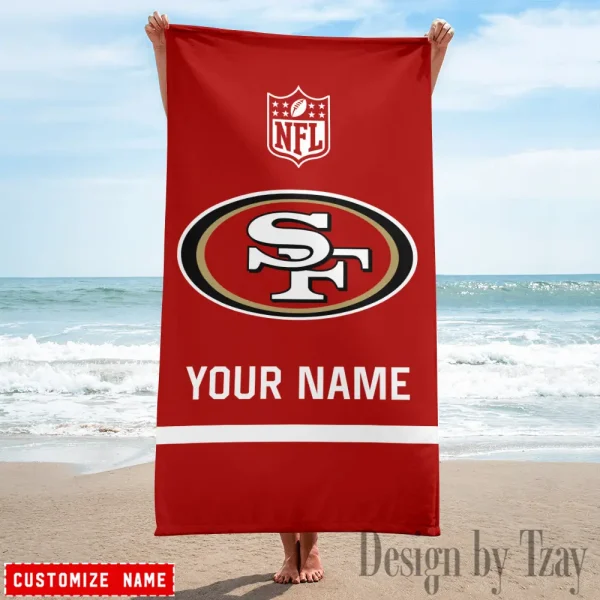 San Francisco 49ers Personalized Limited Edition Beach Towel For Fan AZBTOWEL382