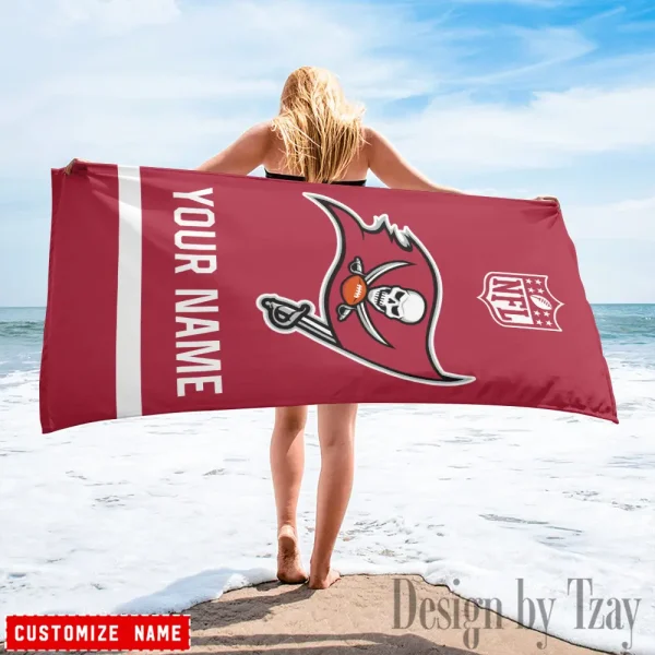 Tampa Bay Buccaneers Personalized Limited Edition Beach Towel For Fan AZBTOWEL384
