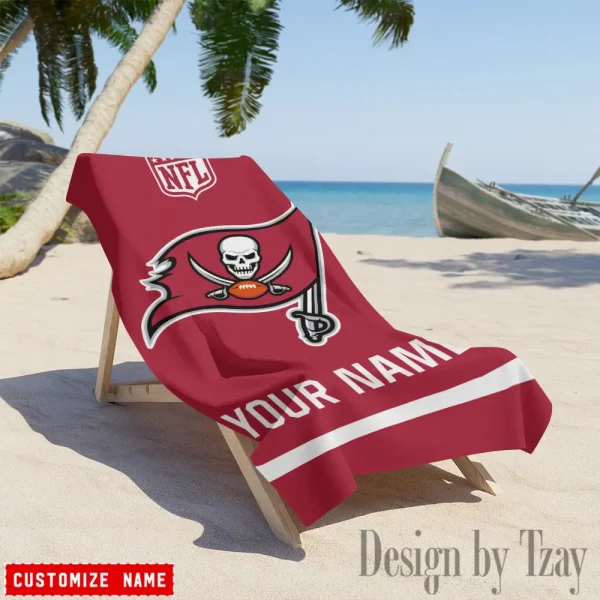 Tampa Bay Buccaneers Personalized Limited Edition Beach Towel For Fan AZBTOWEL384 - Image 2