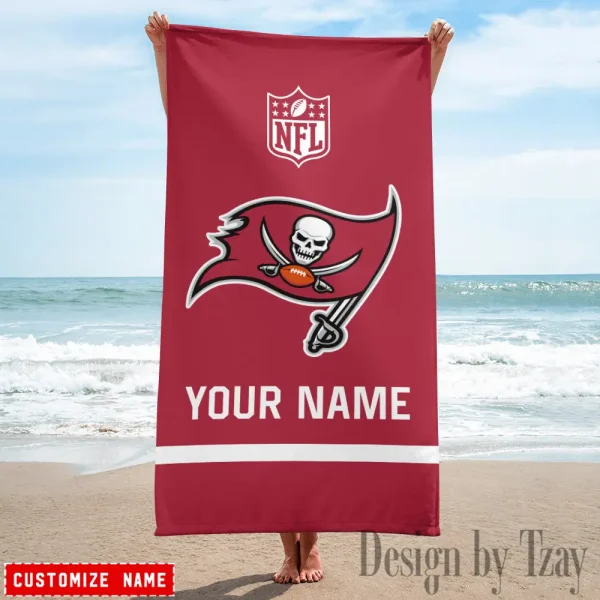 Tampa Bay Buccaneers Personalized Limited Edition Beach Towel For Fan AZBTOWEL384 - Image 3