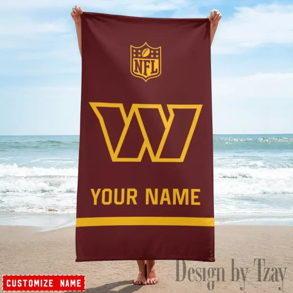 Washington Commanders Personalized Limited Edition Beach Towel For Fan AZBTOWEL386