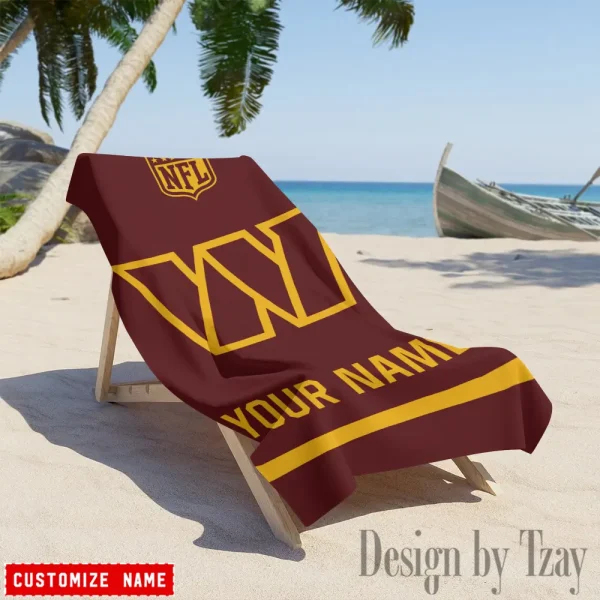 Washington Commanders Personalized Limited Edition Beach Towel For Fan AZBTOWEL386 - Image 2