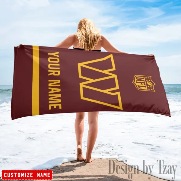 Washington Commanders Personalized Limited Edition Beach Towel For Fan AZBTOWEL386 - Image 3
