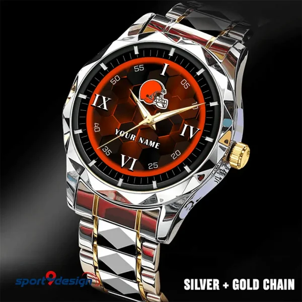 Cleveland Browns Luxury Diamond Men Wristwatch Trending 2025 SPTDMW105 - Image 3