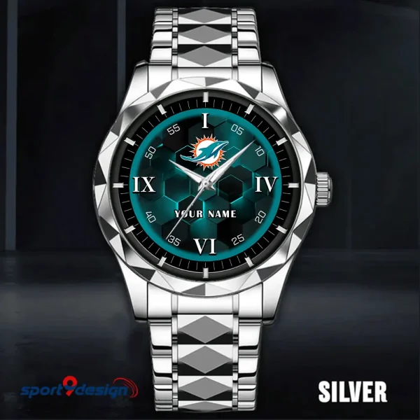 Miami Dolphins Luxury Diamond Men Wristwatch Trending 2025 SPTDMW117 - Image 2