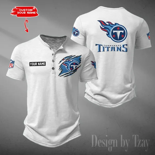 Tennessee Titans Men's Button Henley Collar T-Shirt New Fashion 2025 SPTMBHCTS038 - Image 4
