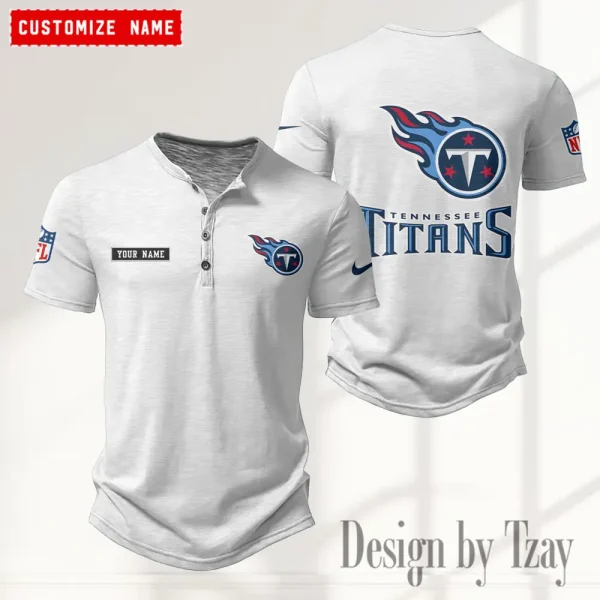 Tennessee Titans Men's Button Henley Collar T-Shirt New Fashion 2025 SPTMBHCTS031 - Image 5