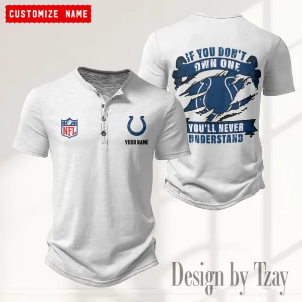 Indianapolis Colts Men's Button Henley Collar T-Shirt New Fashion 2025 SPTMBHCTS078 - Image 4