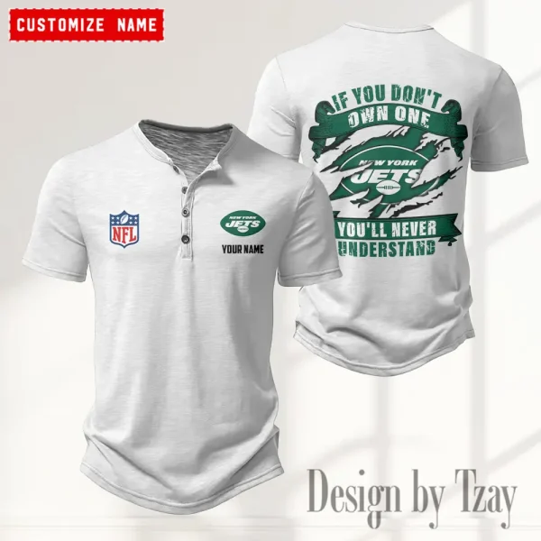 New York Jets Men's Button Henley Collar T-Shirt New Fashion 2025 SPTMBHCTS089 - Image 5